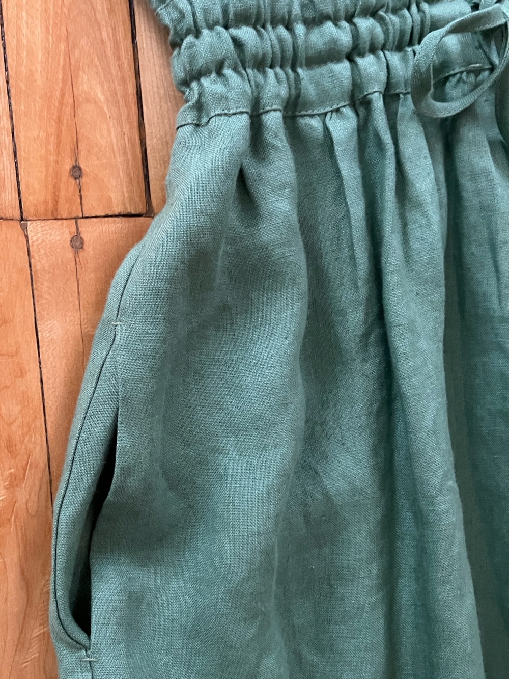Vintage green REINE dress from Not Perfect Linen, NWOT - Picture 3 of 6